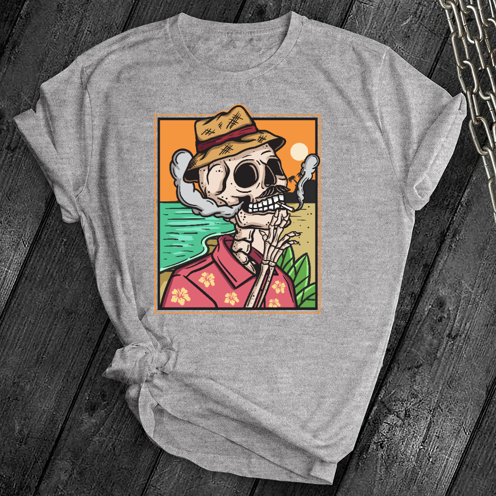 Tropic Smoking Skull Tee