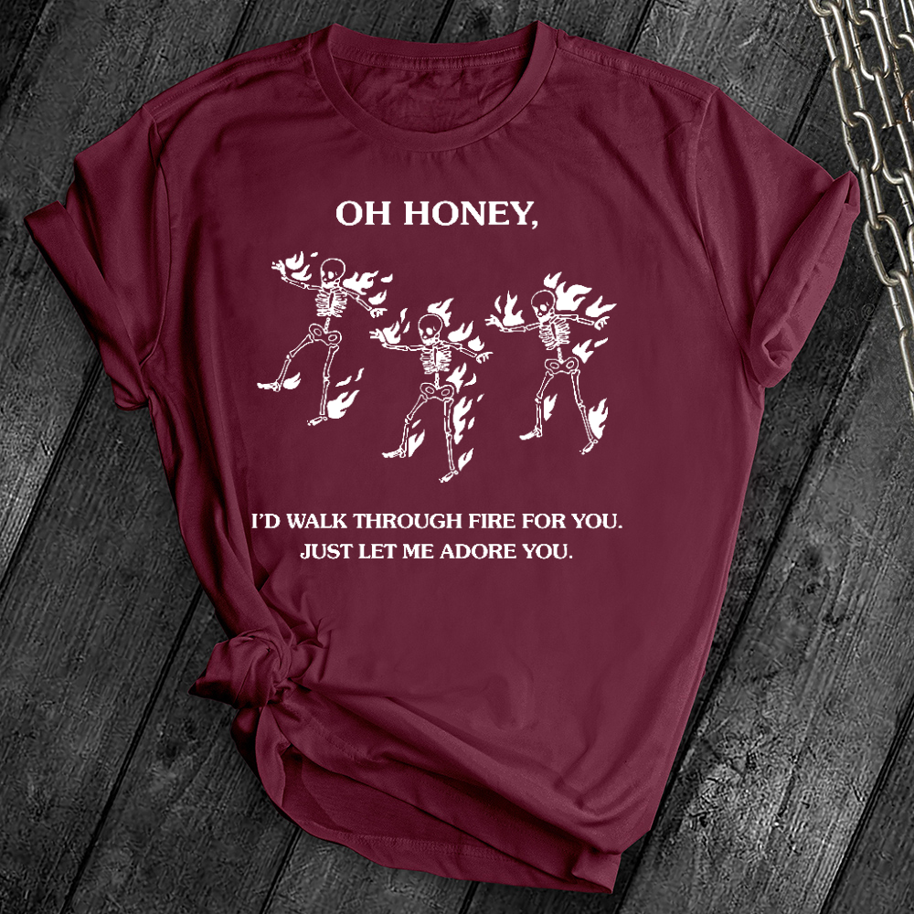Walk Through Fire Skeletons Tee