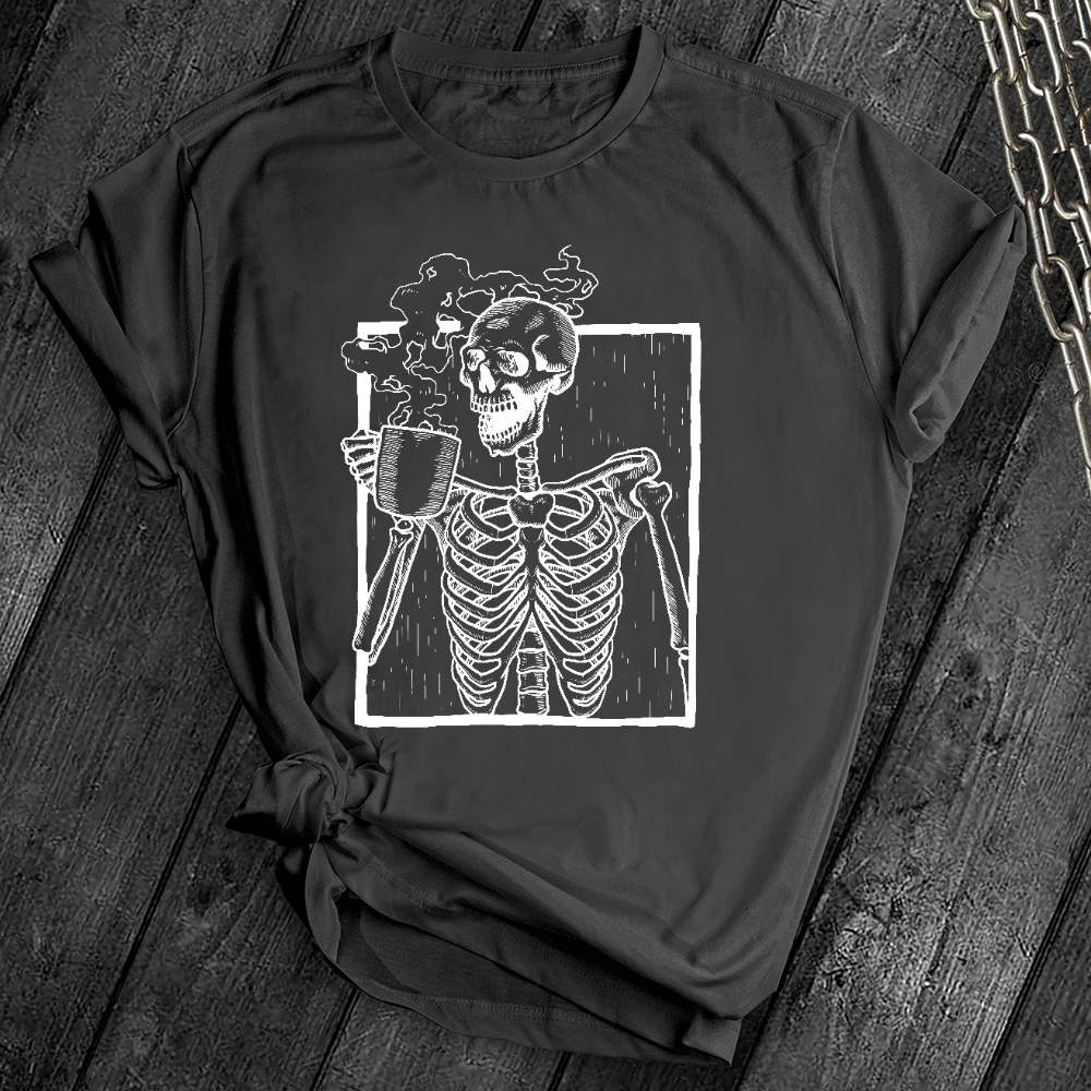 Hot Coffee Skeleton Tee