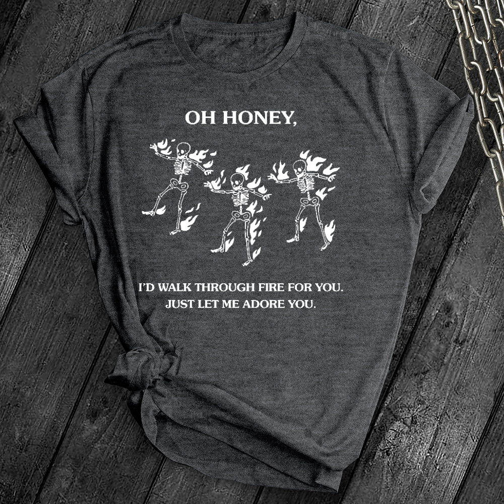 Walk Through Fire Skeletons Tee