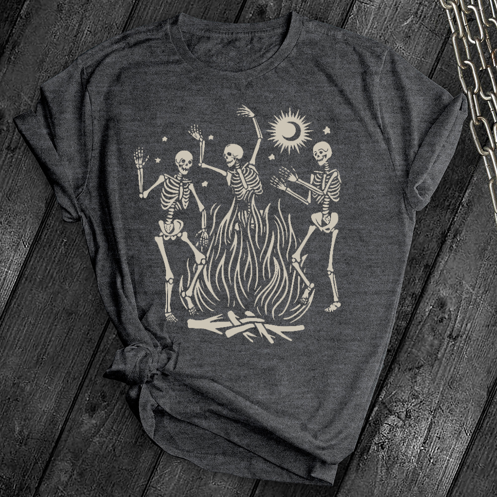 Campfire Dancing Skeletons Tee