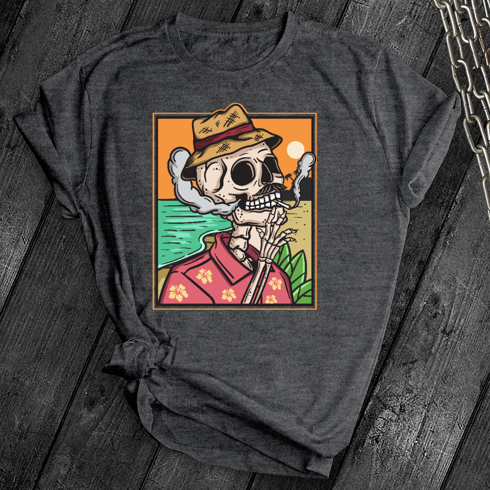 Tropic Smoking Skull Tee