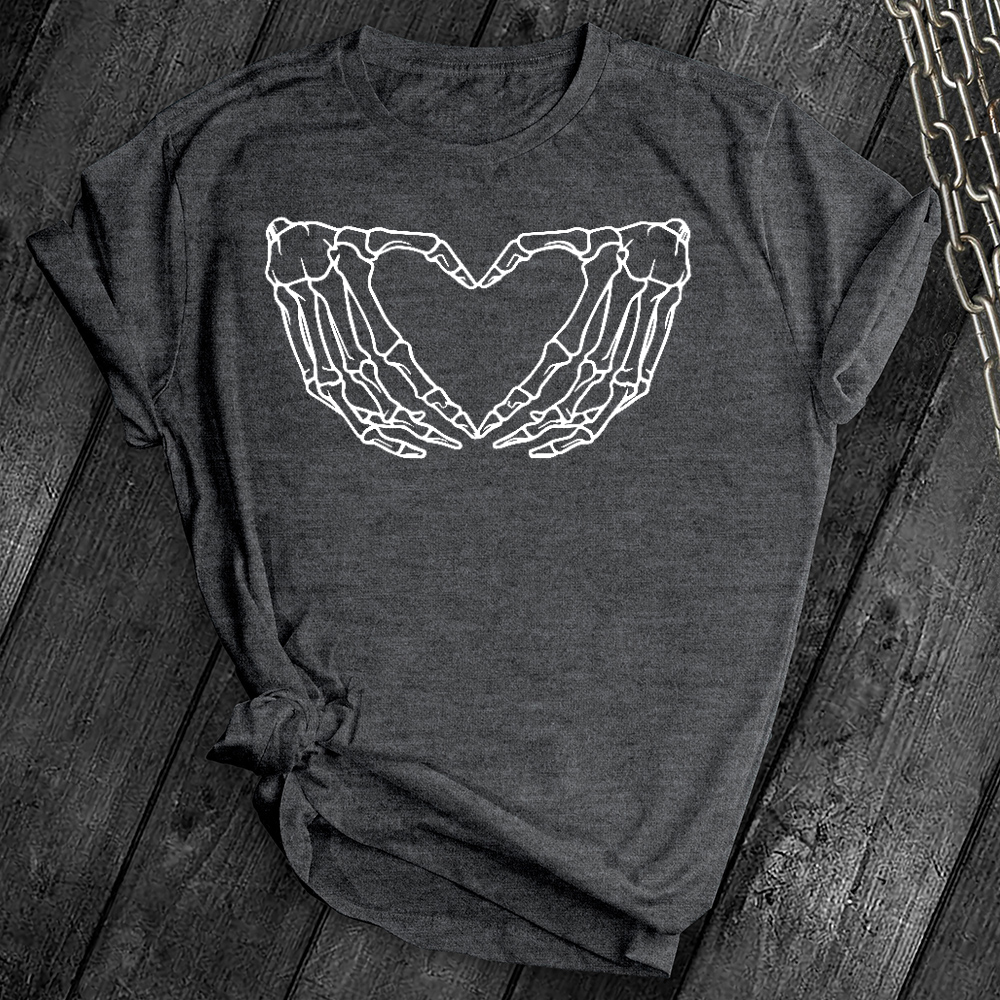 Skeleton Heart Hands Tee