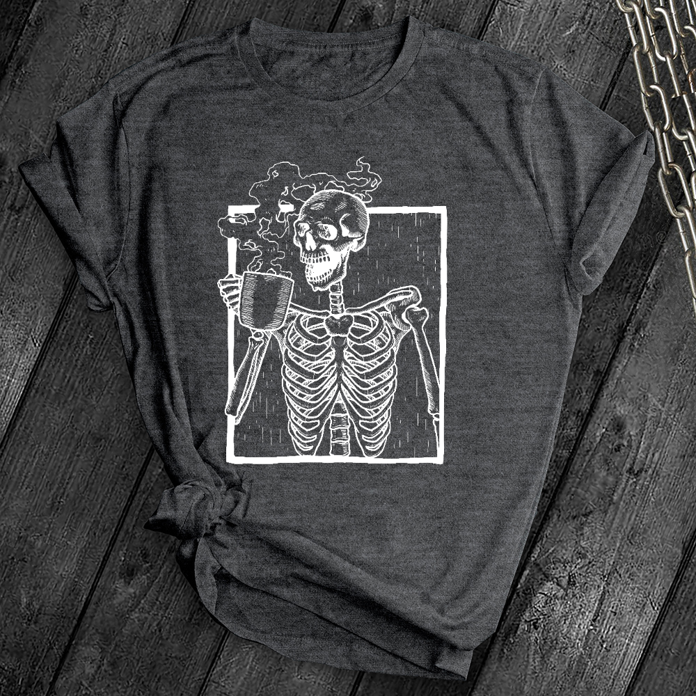 Hot Coffee Skeleton Tee