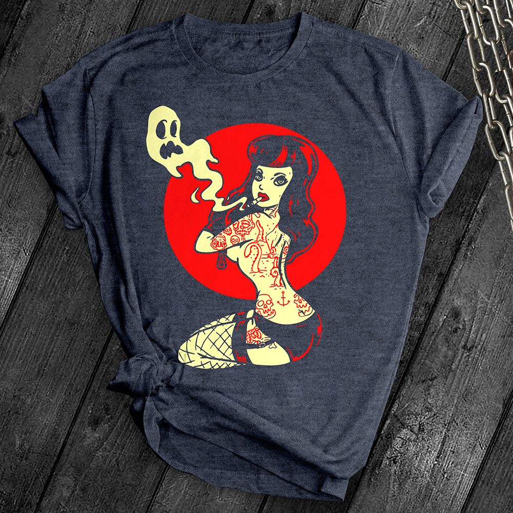 Goth Girl Red Sun Tee