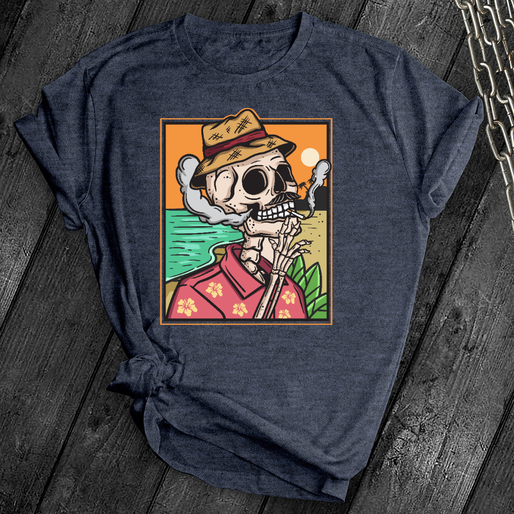 Tropic Smoking Skull Tee