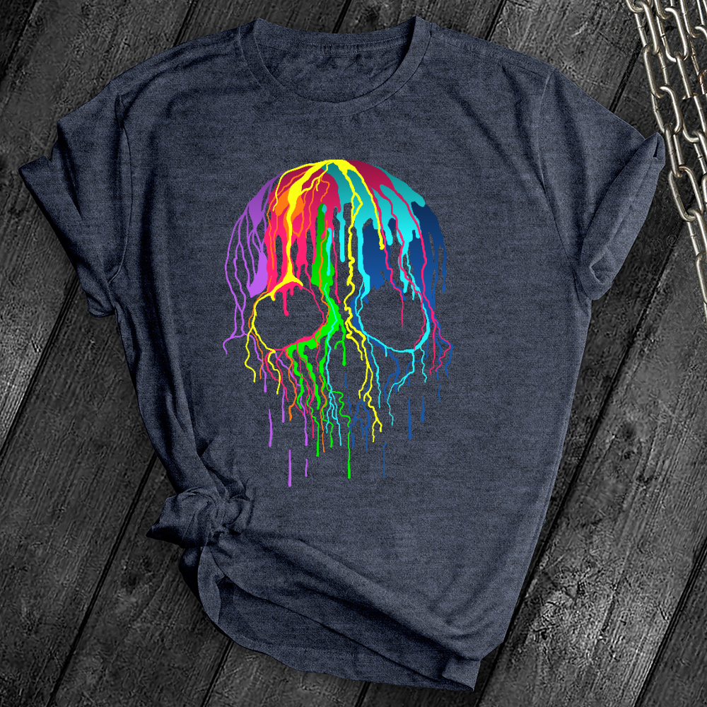 Rainbow Drip Skull Tee