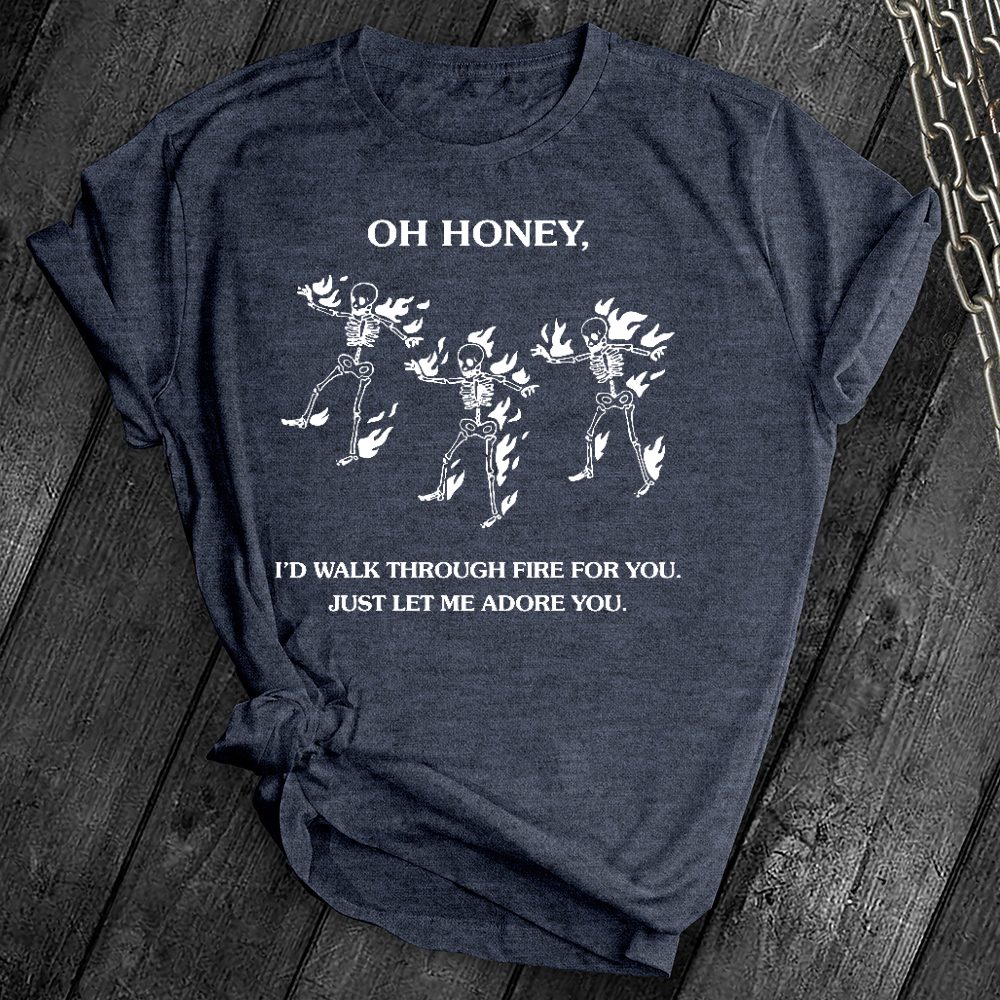 Walk Through Fire Skeletons Tee