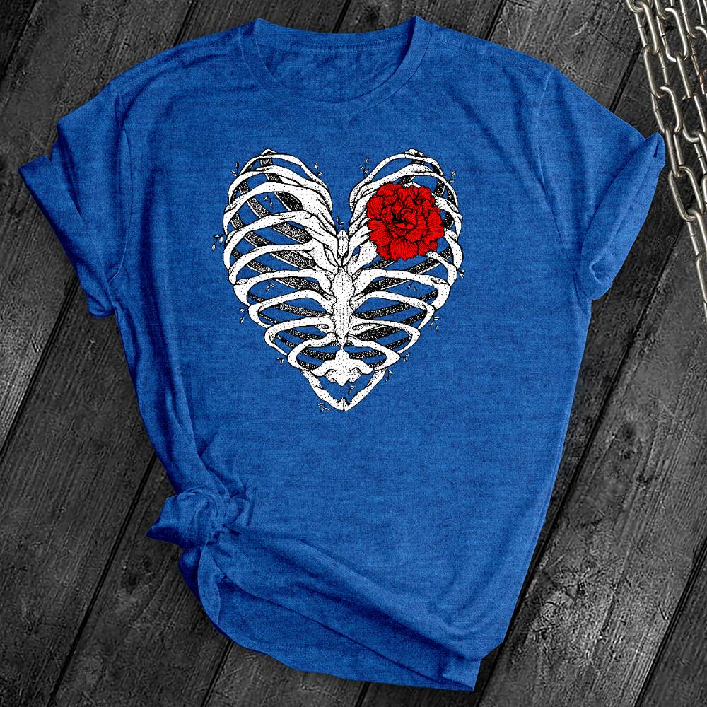 Heart Rib Cage Rose Tee