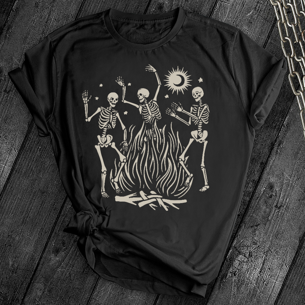 Campfire Dancing Skeletons Tee