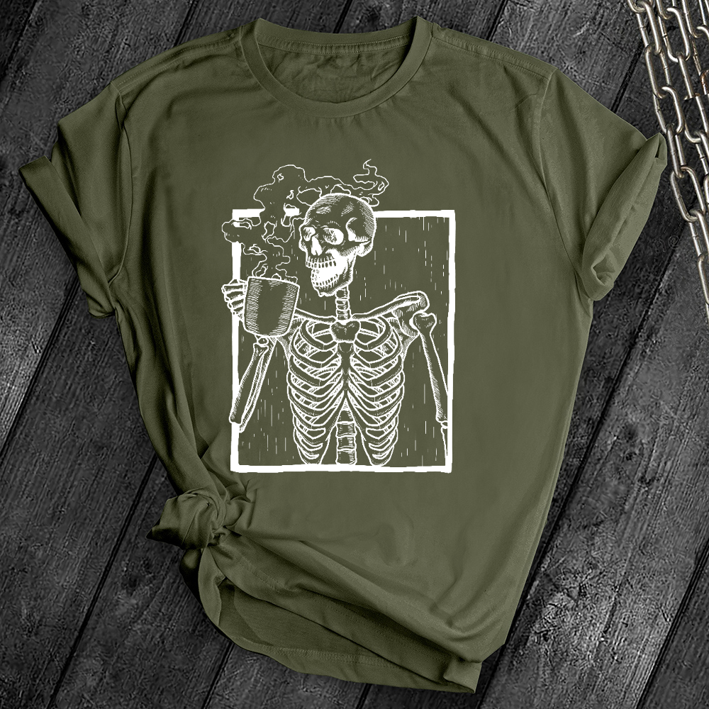 Hot Coffee Skeleton Tee