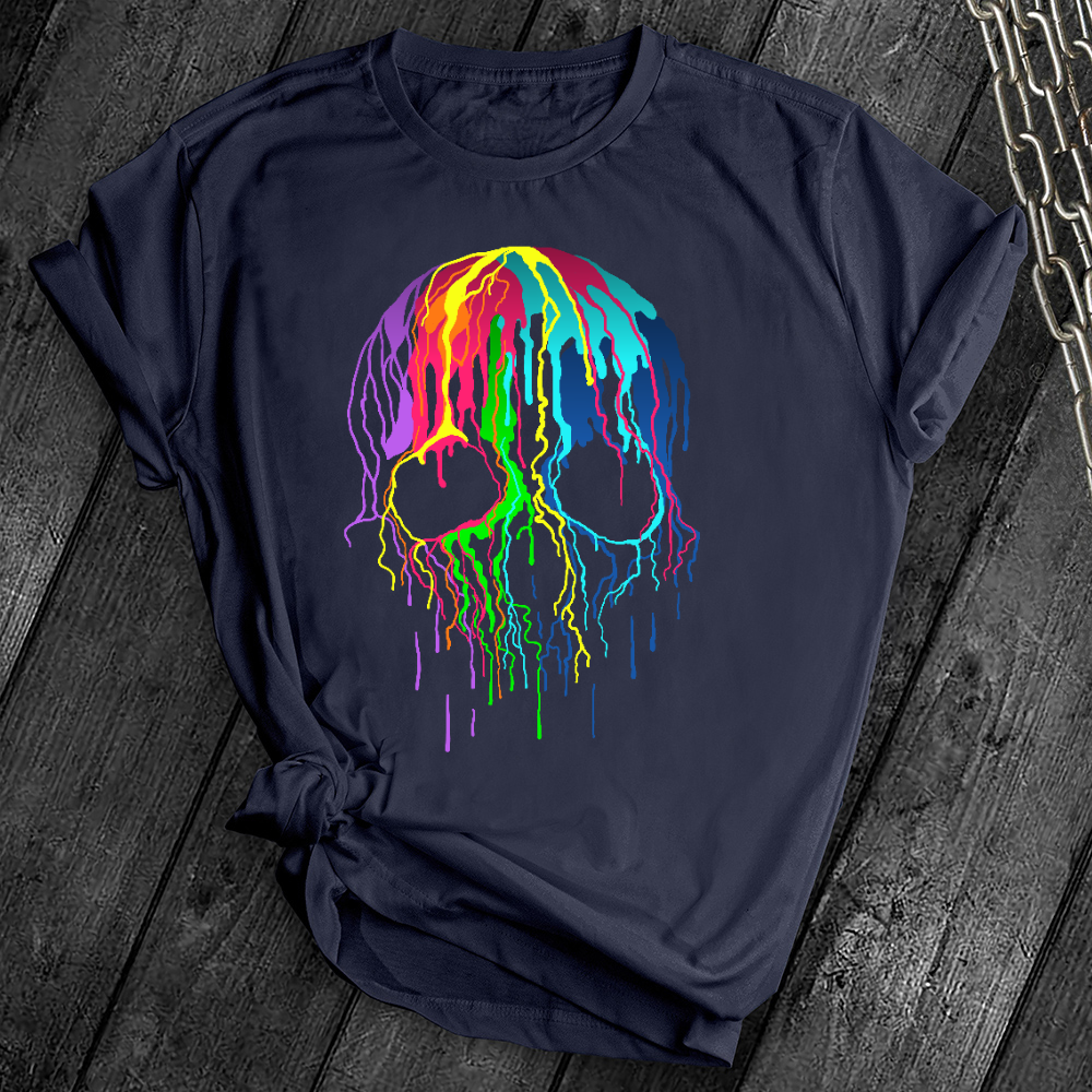 Rainbow Drip Skull Tee