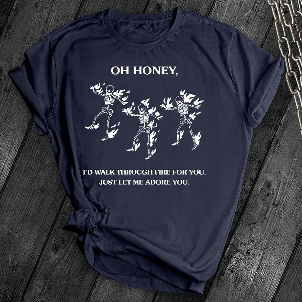 Walk Through Fire Skeletons Tee