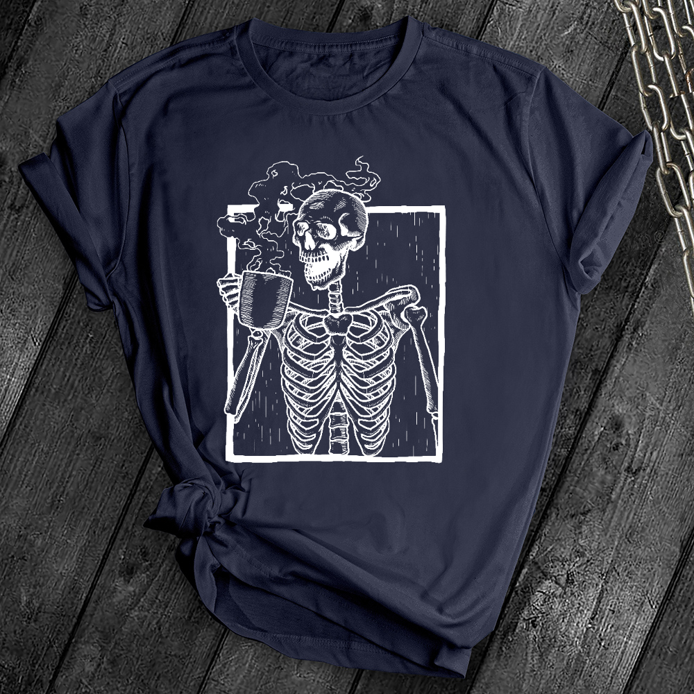 Hot Coffee Skeleton Tee