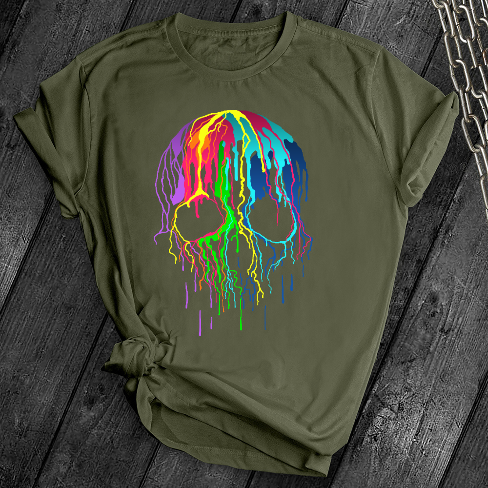 Rainbow Drip Skull Tee