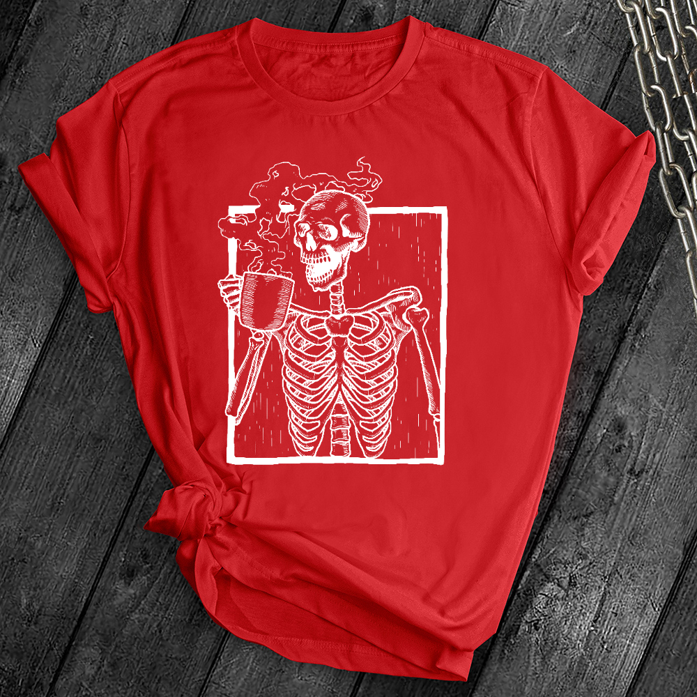 Hot Coffee Skeleton Tee