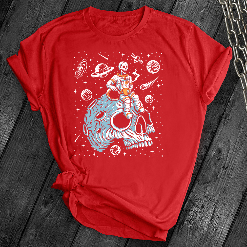 Skull Astronaut Coffee Break Tee
