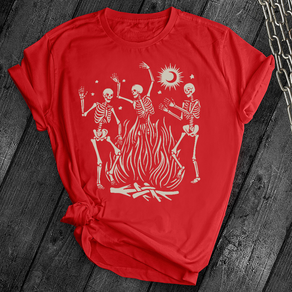 Campfire Dancing Skeletons Tee