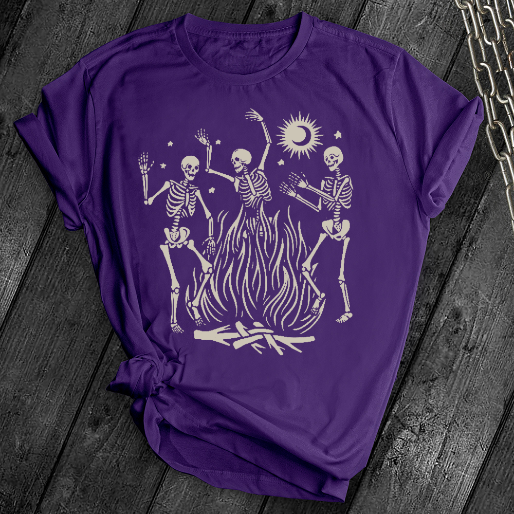 Campfire Dancing Skeletons Tee